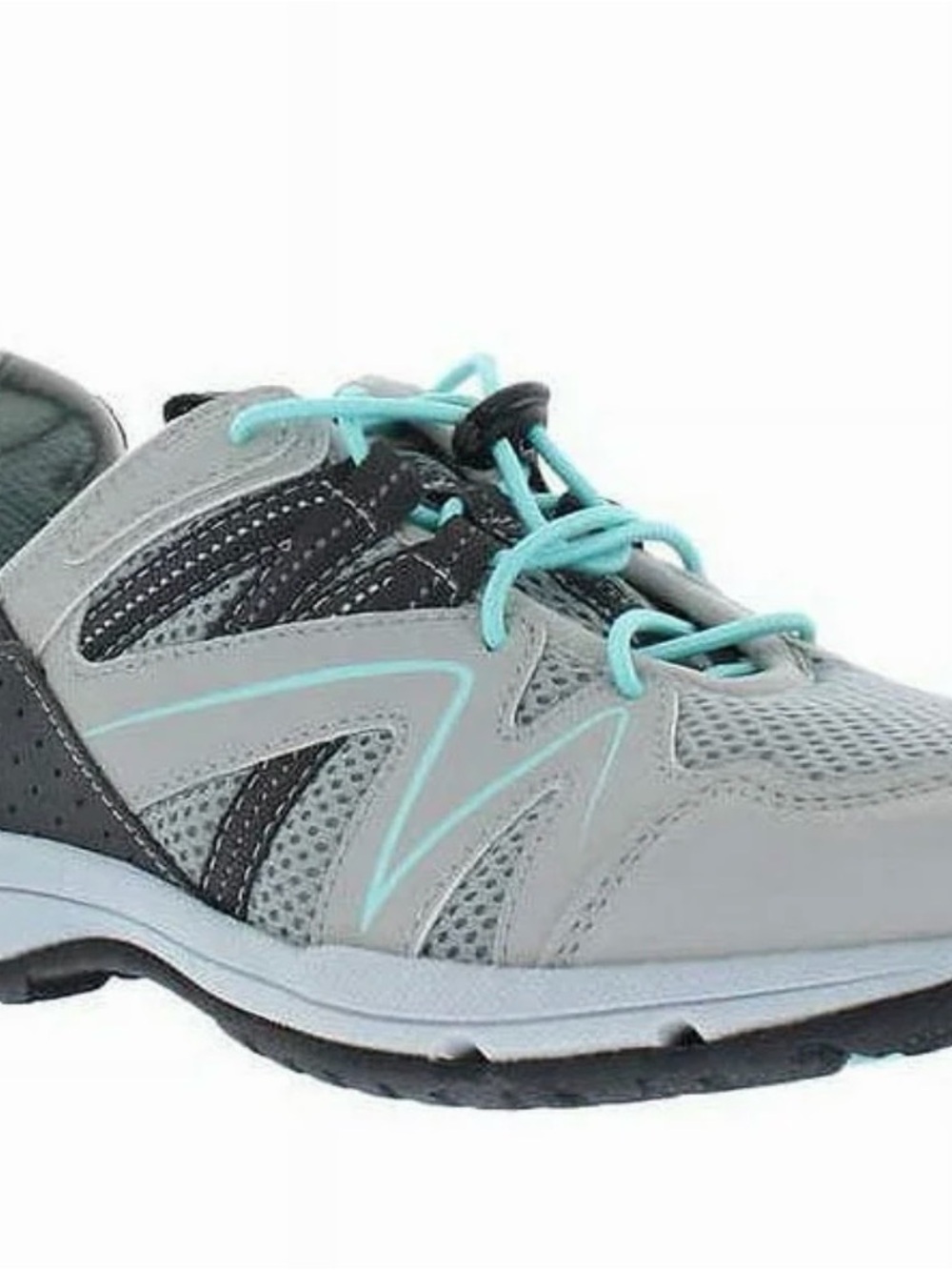 Nevados Women's Gray Athletic Slip-On Sneakers with Aqua Laces